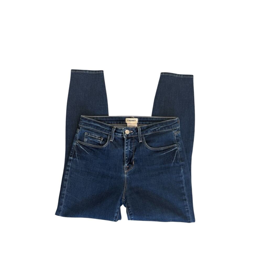 L'AGENCE Margot High-Rise Skinny Jeans 26 Dark Wash EUC